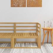 vidaXL Utomhus Hörnsoffa Vit 83 x 83 x 73 cm