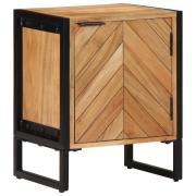 vidaXL Sängbord Brun 40 x 30 x 50 cm Massivt akaciaträ och metall