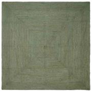 vidaXL Områdesmattor Fyrkantig Olivgrön 200 x 200 cm Jute