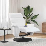 vidaXL Reclinerfåtölj Vit PU