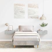 vidaXL Sängram utan madrass betonggrå 90x190 cm konstruerat trä