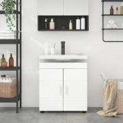 vidaXL Badrumsskåpsset TULUM Högblanka vita 60 x 34 x 63 cm