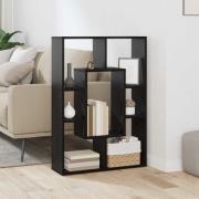 vidaXL Bokskåp Svart Ek 63 x 20 x 90 cm Konstruerat trä