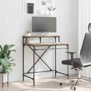 vidaXL Skrivbord Artisan Ek 80 x 50 x 90 cm Konstruerat trä