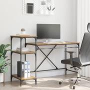 vidaXL Skrivbord Gammalt trä 135 x 50 x 90 cm Konstruerat trä