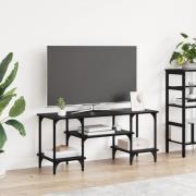 vidaXL TV-skåp Svart Ek 102 x 35 x 45,5 cm Konstruerat trä och järn