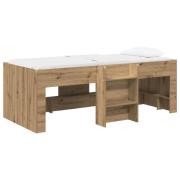 vidaXL Barns hög sängram 2 pcs Artisan-ek 90 x 200 cm Konstruerat trä