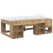 vidaXL Barnsängsram med förvaring Artisan-ek 90 x 200 cm