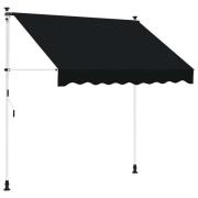 vidaXL Manuell Utdragbar Markis Svart 300 cm