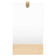 vidaXL Väggspegel massiv furu 23x39,5 cm