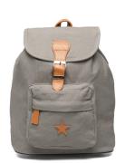 Smallstuff Baggy Back Pack, Grey With Leather Star Grå