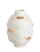 Jonathan Adler Gilded Muse Gala Round Vase Vit