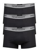 Emporio Armani Mens Knit 3-Pack Trunks Svart