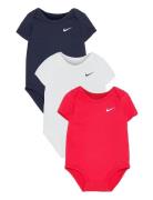 Nike Nkb 3Pk Swoosh Bodysuit Multi/patterned