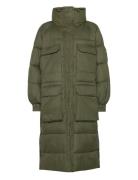 Svea W. Balloon Sleeve Puffer Coat Khaki Green