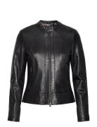 Jofama Diora Classic Leather Jacket Svart