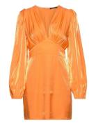 Gina Tricot Puff Sleeve Mini Dress Orange