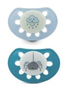 Esska Pacifier Classic Silic Glow 2-Pack, +4 Month Blue Multi/patterne...