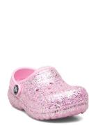 Crocs Classic Lined Glitter Clog T Rosa