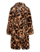 ROTATE Birger Christensen Faux Fur Coat Brun