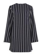 Tommy Hilfiger Argyle Stripe Crepe Shift Dress Svart