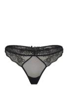 Etam Secrete Lace Thong Svart