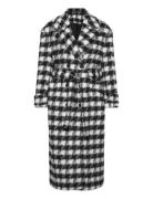 AllSaints Haithe Check Coat Svart