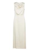 Vila Viravenna Waterfall S/L Maxi Dress-Noos Vit