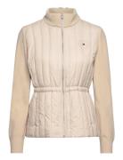 Tommy Hilfiger Lw Padded Knit Mix Jacket Beige