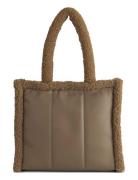 Aimeembg Shopper, Faux Fur Mix Shopper Väska Brown Markberg