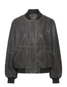 NOISY MAY Nmaika L/S Leather Bomber Jacket Svart