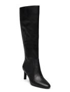 Lauren Ralph Lauren Caelynn Ii Burnished Leather Tall Boot Svart