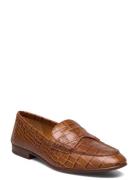 Polo Ralph Lauren Croc-Embossed Leather Penny Loafer Brun