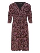 Lauren Women Carlyna-3/4 Sleeve-Day Dress Svart