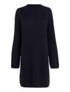 Tommy Hilfiger Soft Wool Ao Cable C-Nk Dress Blå