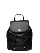 Lauren Ralph Lauren Leather Medium Winny Backpack Svart