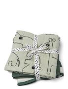 D By Deer Burp Cloth 3-Pack Gots Deer Friends Grön