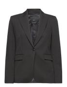 Mango Fitted Suit Jacket Svart