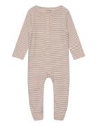 Fixoni Romper Ls W. Feet Beige