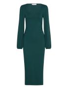 Bubbleroom Rudina Puff Sleeve Midi Dress Khaki Green