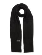 Michael Kors Accessories Empire Wide Rib Scarf Svart