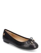 Lauren Ralph Lauren Jayna Leather Flat Svart