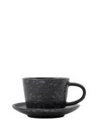 House Doctor Cup W. Saucer, Pion, Black/Brown Svart