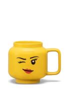 LEGO STORAGE Lego Ceramic Mug Large Winking Girl Gul