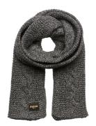 Superdry Cable Knit Scarf Grå