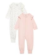 Lindex Pyjamas Frill 2 Pack Rosa