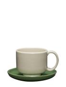 Amare Kop/Underkop Home Tableware Cups & Mugs Coffee Cups Grey Hübsch