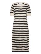 Selected Femme Slfalby Ss Long Knit Dress Kräm