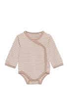 Fixoni Wrap Body Ls Y/D Stripe Beige