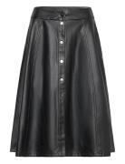 Vila Vibrown Hw Coated Skirt Svart